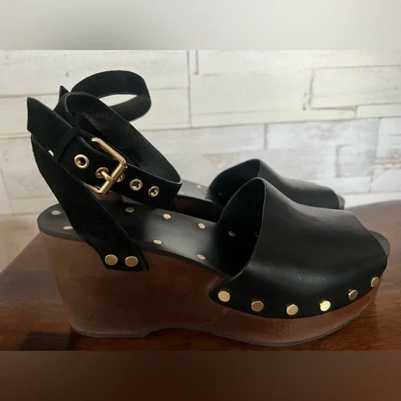 Madewell The Anouk Platform Clog Sandal in size 8